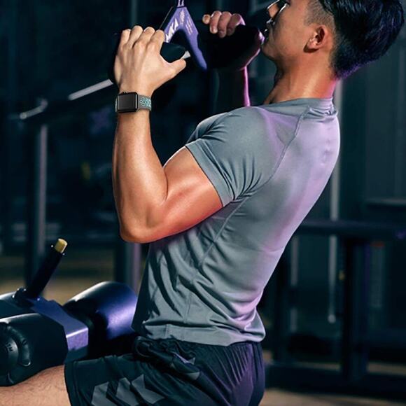 4 Silicone Sport Strap iWatch Band For Apple Watch Series SE 6 5 4 3 2 1 42 44mm - Picture 9 of 12